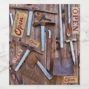 Étiquette Pour Bouteilles De Vin Outils vintages Outils antiques Grotte