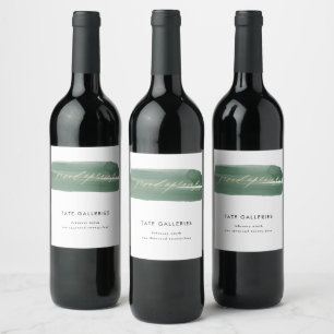 Étiquette Pour Bouteilles De Vin Ouverture solennelle Ruban Vert
