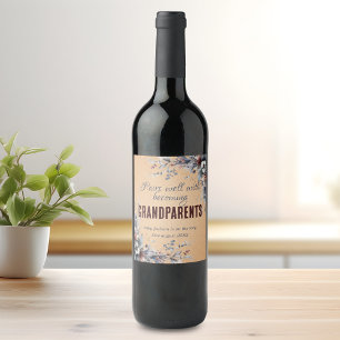 Étiquette Pour Bouteilles De Vin Paire bien avec grands-parents Ensemble de Étiquet