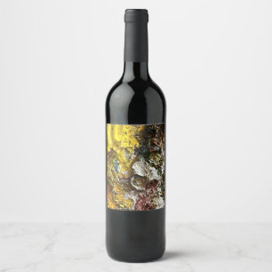 Étiquette Pour Bouteilles De Vin Palette d'artiste #1