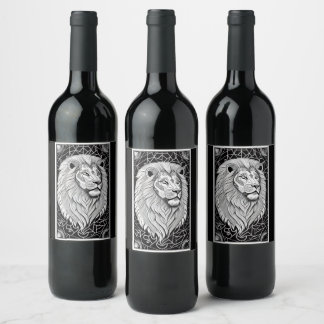 Étiquette Pour Bouteilles De Vin Panneau Léon Zodiaque - Lion astrologique