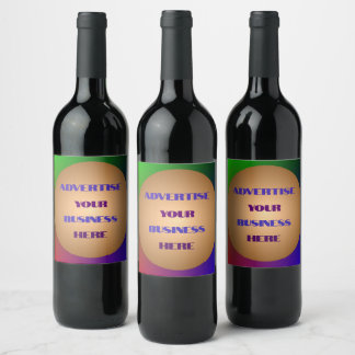 Étiquette Pour Bouteilles De Vin Panneau lumineux de conception d'entreprise multic
