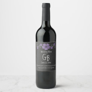 Étiquette Pour Bouteilles De Vin Panneau rouge Rose sauvage