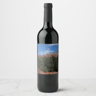 Étiquette Pour Bouteilles De Vin Panorama de Red Rocks à Sedona Arizona