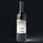 Étiquette Pour Bouteilles De Vin Paradise Beach Sunset Rustic Coastal Mariage<br><div class="desc">customisez ce étiquette de vin pour votre mariage ou événement.</div>