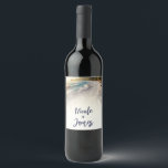 Étiquette Pour Bouteilles De Vin Paradise Beach Sunset Rustic Coastal Mariage<br><div class="desc">customisez ce étiquette de vin pour votre mariage ou événement.</div>