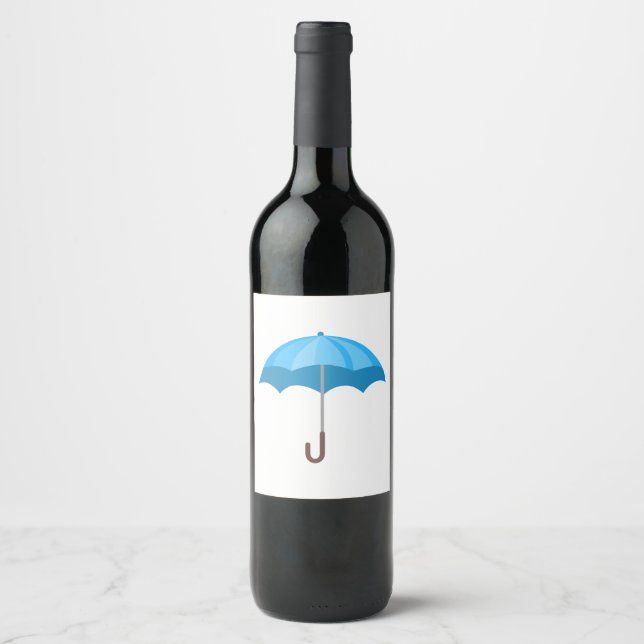 Étiquette Pour Bouteilles De Vin Parapluie (Devant)