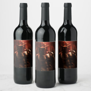 Étiquette Pour Bouteilles De Vin Parfois c'est l'enfer - Cowboy