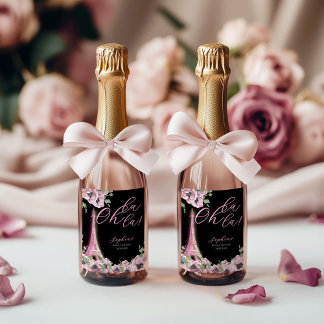 Étiquette Pour Bouteilles De Vin Parisian Oh La La Bridal Shower