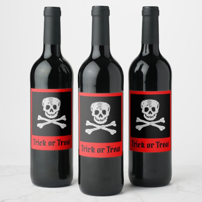 Étiquette Pour Bouteilles De Vin Parlez comme une journée de pirates et d'Halloween (Bouteilles)