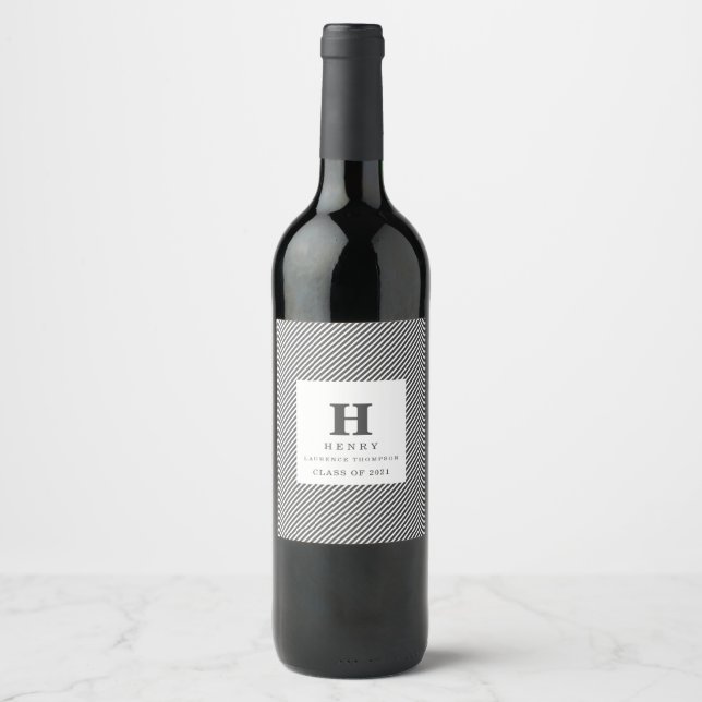 ÉTIQUETTE POUR BOUTEILLES DE VIN PARTIE DE DIPLÔME INITIAL (Devant)