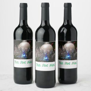 Étiquette Pour Bouteilles De Vin Parties scintillant de vacances