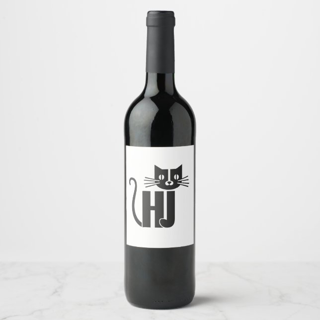 Étiquette Pour Bouteilles De Vin Pas pour les chats (Devant)