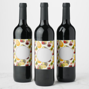 Étiquette Pour Bouteilles De Vin Passion de grenade : Étiquette de nourriture/boiss