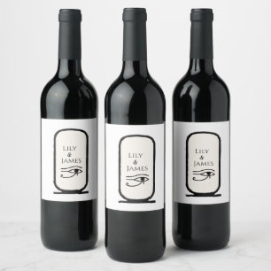 Étiquette Pour Bouteilles De Vin Patrimoine pharaonique faire-part de mariage sur p