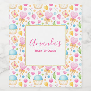 Étiquette Pour Bouteilles De Vin Patters de Hearts and Muffins