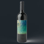 Étiquette Pour Bouteilles De Vin Peacock Feather Blue Turquoise Gold Exotic Wine Ét<br><div class="desc">Peacock Plumes Bleu Turquoise Or Étiquettes de vin exotique. Des éléments correspondants sont disponibles.</div>