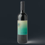 Étiquette Pour Bouteilles De Vin Peacock Feather Sand et Turquoise Boho Wine Étique<br><div class="desc">Peacock Feather Sand et Étiquettes de vin Boho Turquoises. Des éléments correspondants sont disponibles.</div>