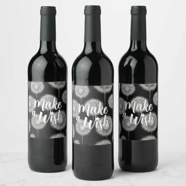 Étiquette Pour Bouteilles De Vin Pensée Magique "Faites un Vœu" (Bouteilles)