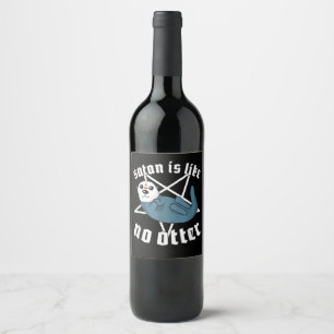 Étiquette Pour Bouteilles De Vin Pentagramme satanique satan est comme pas de lout
