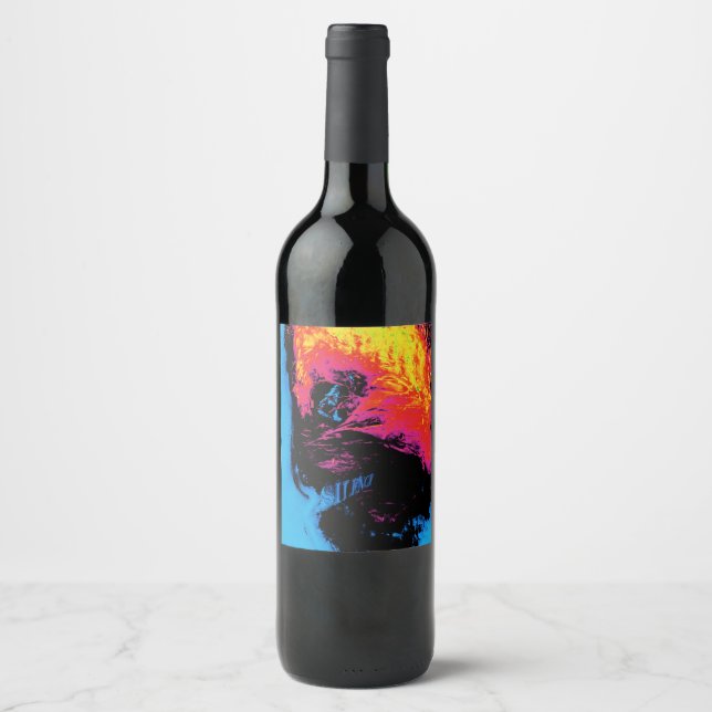 Étiquette Pour Bouteilles De Vin pepper and plastic silenced (Devant)