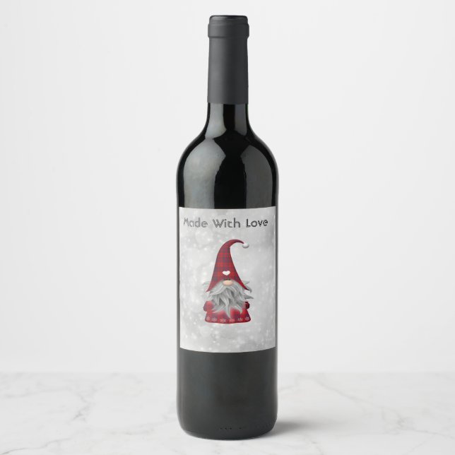 Étiquette Pour Bouteilles De Vin Père Noël de Noël      (Devant)