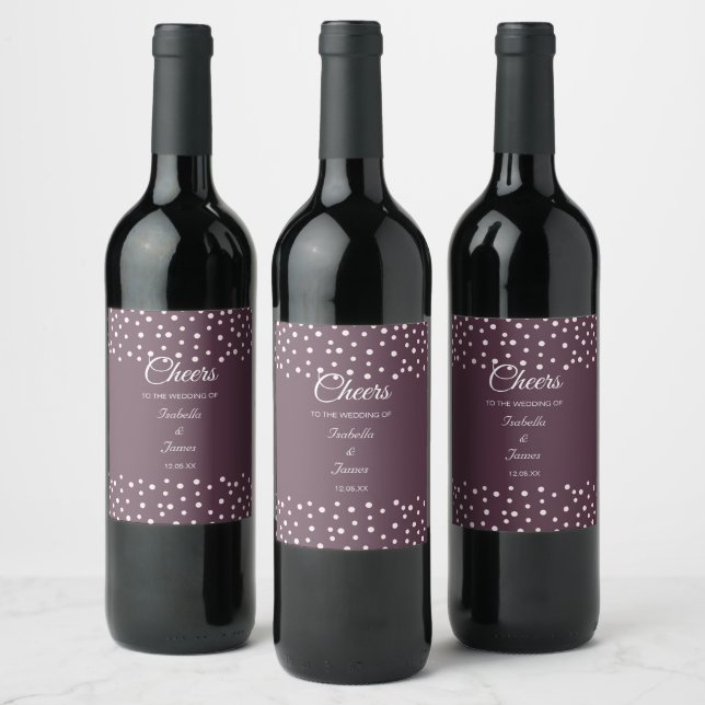 Étiquette Pour Bouteilles De Vin Perles Chic sur l'étiquette de bouteille de vin de (Bouteilles)