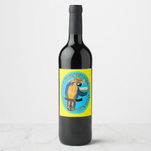 ÉTIQUETTE POUR BOUTEILLES DE VIN PERROQUET