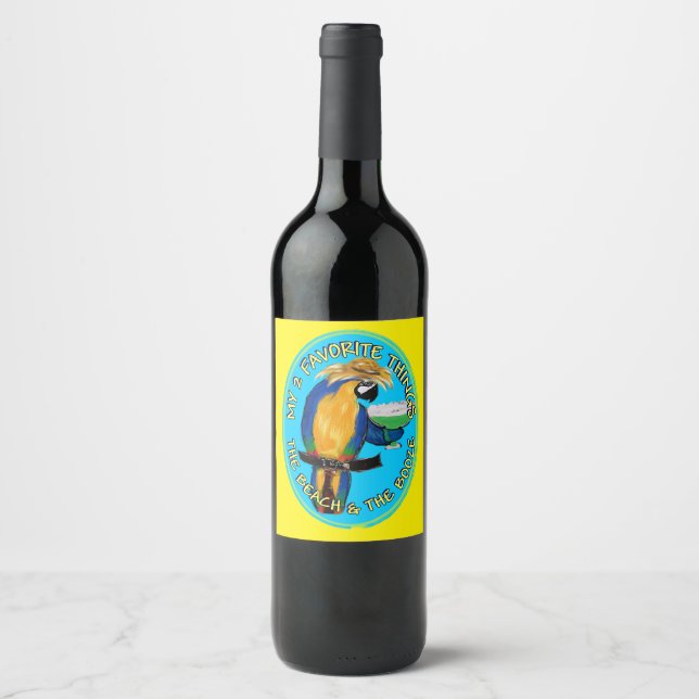 ÉTIQUETTE POUR BOUTEILLES DE VIN PERROQUET (Devant)