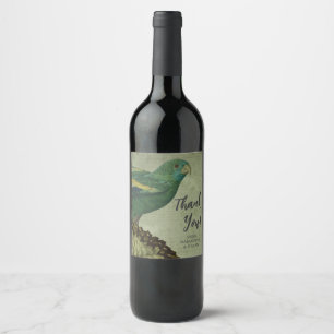 Étiquette Pour Bouteilles De Vin Perroquet Vintage personnalisé