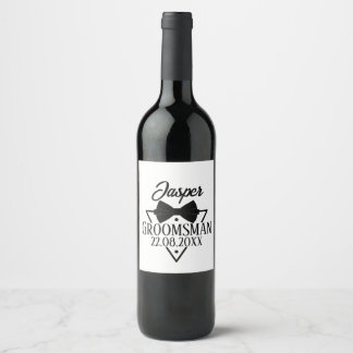 Étiquette Pour Bouteilles De Vin Personalized Groomsman