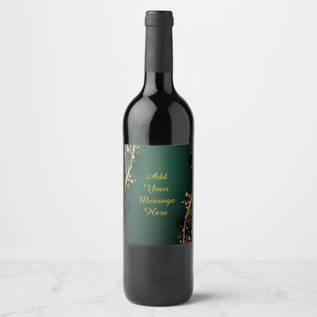 Étiquette Pour Bouteilles De Vin Personalized Wedding Wine Bottle Label (Devant)