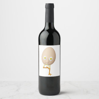 Étiquette Pour Bouteilles De Vin Personnage d'œuf original RG & RA Design mignon