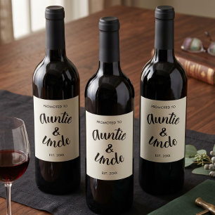Étiquette Pour Bouteilles De Vin Personnalisation De Tante Et D'Oncle Établie