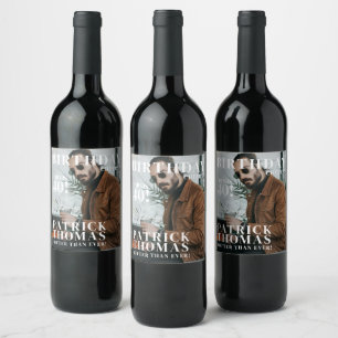 Étiquette Pour Bouteilles De Vin Personnalisé 40e anniversaire de la fête de la cou