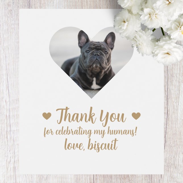 Étiquette Pour Bouteilles De Vin Personnalisé Photo Dog I Do Too Mariage Wine Étiqu (Créateur téléchargé)