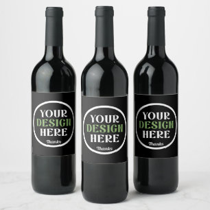Étiquette Pour Bouteilles De Vin personnalisé, unique, élégant et minimaliste