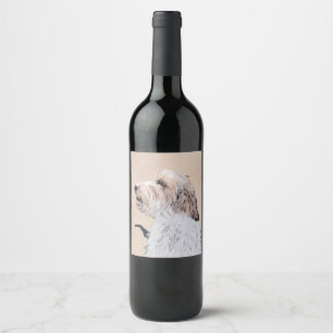 Étiquette Pour Bouteilles De Vin Petit Basset Griffon Vendéen Peinture - Chien Art