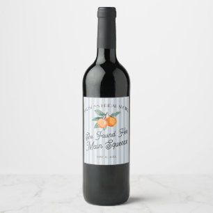 Étiquette Pour Bouteilles De Vin Petite Blue Cutie Favori de la Mariée Cadeau de Fê