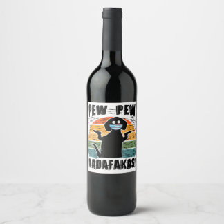 Étiquette Pour Bouteilles De Vin Pew Madafakas Pew Funny Dachshund