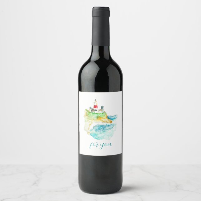 Étiquette Pour Bouteilles De Vin Phare (Devant)