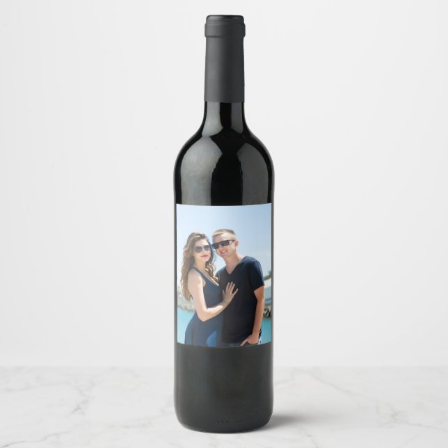 ÉTIQUETTE POUR BOUTEILLES DE VIN PHOTO CUSTOM WINE LABEL (Devant)