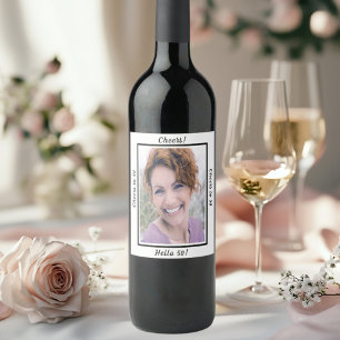 Étiquette Pour Bouteilles De Vin photo de 50e anniversaire applaudissements 50 ans 