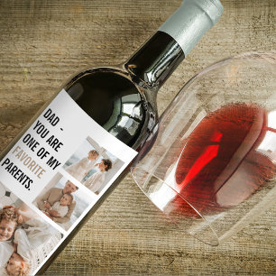 Étiquette Pour Bouteilles De Vin Photo de collection moderne et cadeau de Fête des