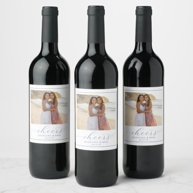 Étiquette Pour Bouteilles De Vin Photo de plage joyeuse (Bouteilles)
