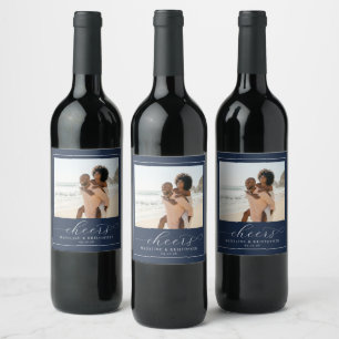 Étiquette Pour Bouteilles De Vin Photo de plage navale joyeuse