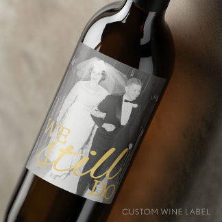 Étiquette Pour Bouteilles De Vin Photo du 50e anniversaire du Mariage - Nous le fai