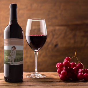 Étiquette Pour Bouteilles De Vin Photo moderne de Family Thankful