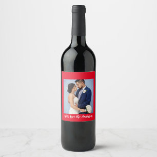 Étiquette Pour Bouteilles De Vin Photo personnalisé avec amour