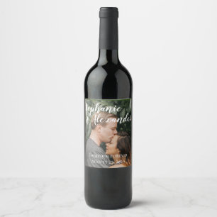 Étiquette Pour Bouteilles De Vin Photo personnalisée et Datée